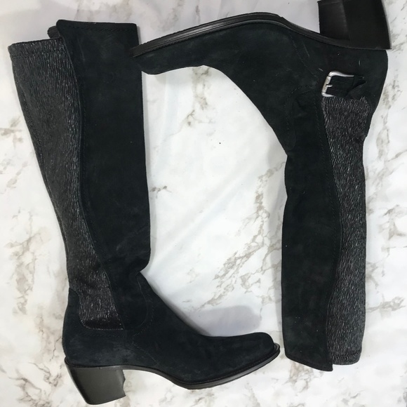 Donald J Pliner Narrow Black Suede knee high Boots - Picture 3 of 6